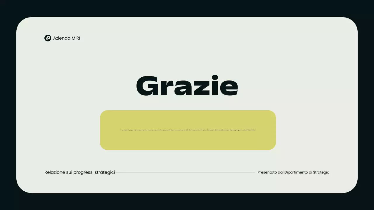 Presentazione della moderna relazione trimestrale d'impresa