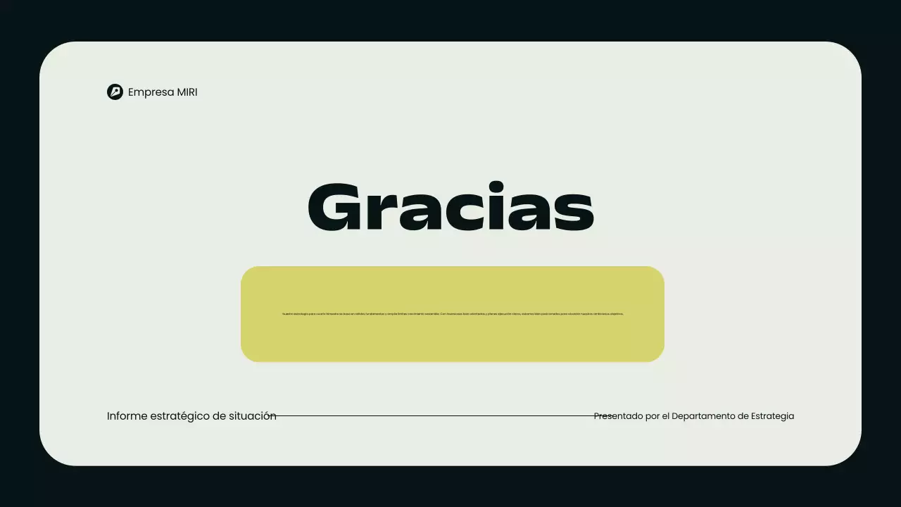 Presentación del Informe Trimestral Moderno