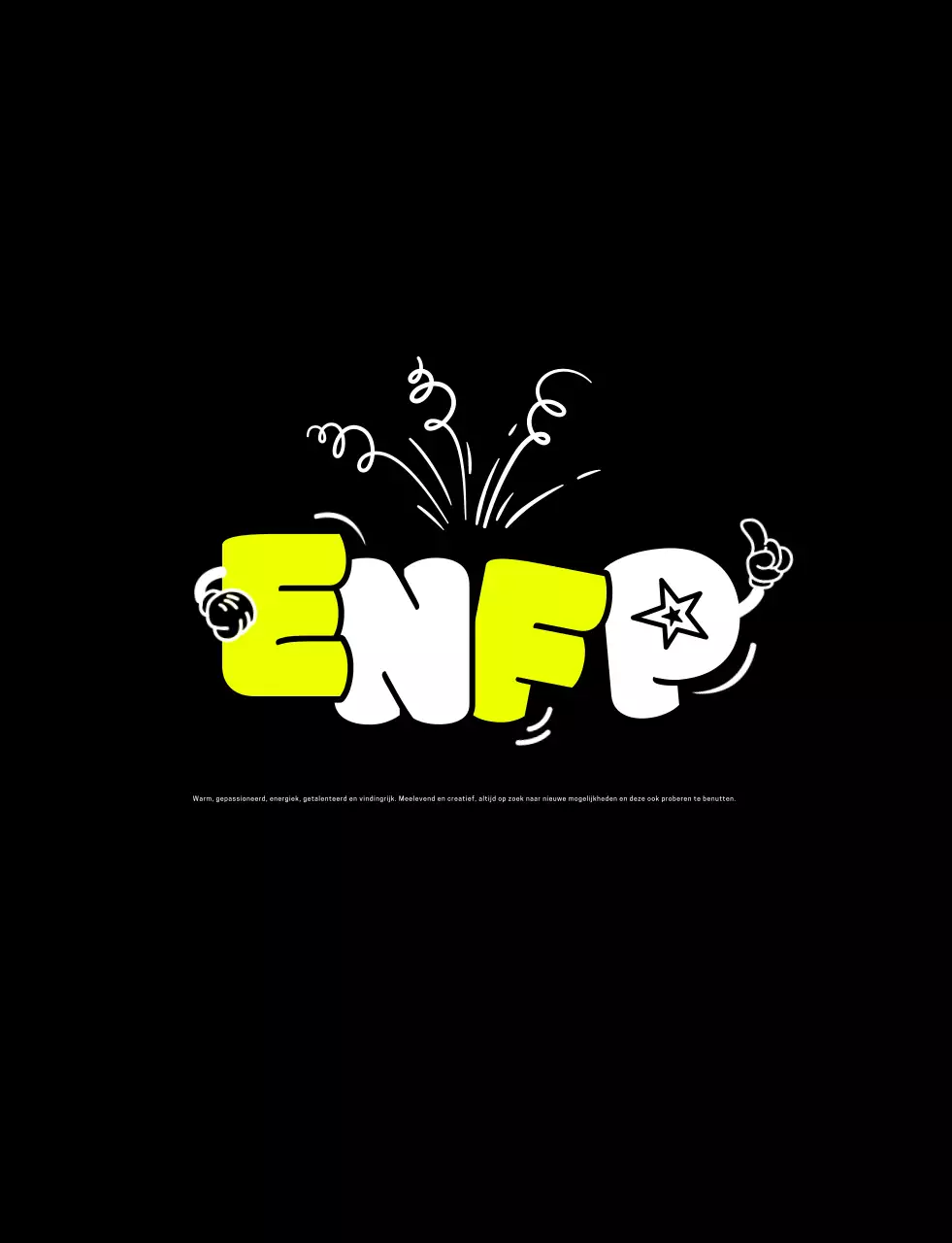 Zwart Pop MBTI Humor Concept