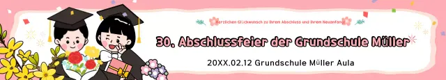 Ein rosa und gemütliches Abschlussfest