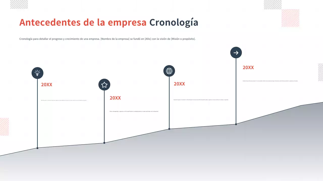 diseño infográfico de línea de tiempo gris minimalista
