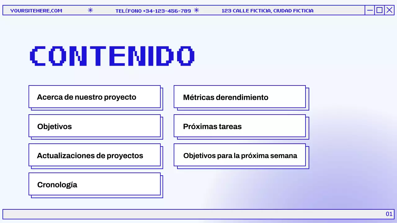 Presentación del Informe Mensual Azul y Gris Moderno