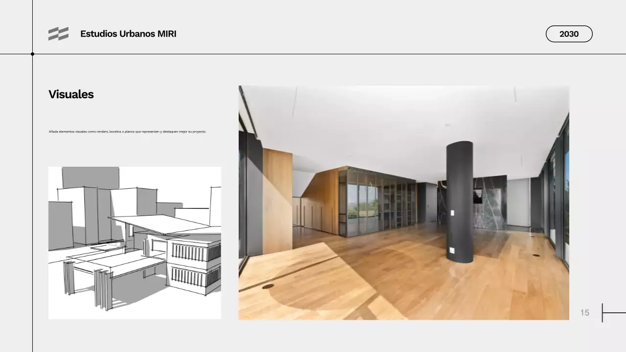 cartera gris de arquitectura moderna