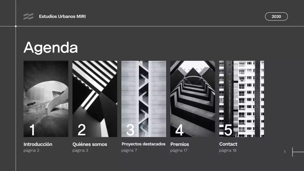 cartera gris de arquitectura moderna