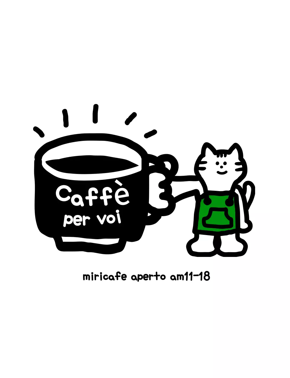 Annuncio del Black Simple Cafe