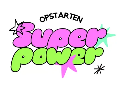 Roze kitscherige cartoonposter