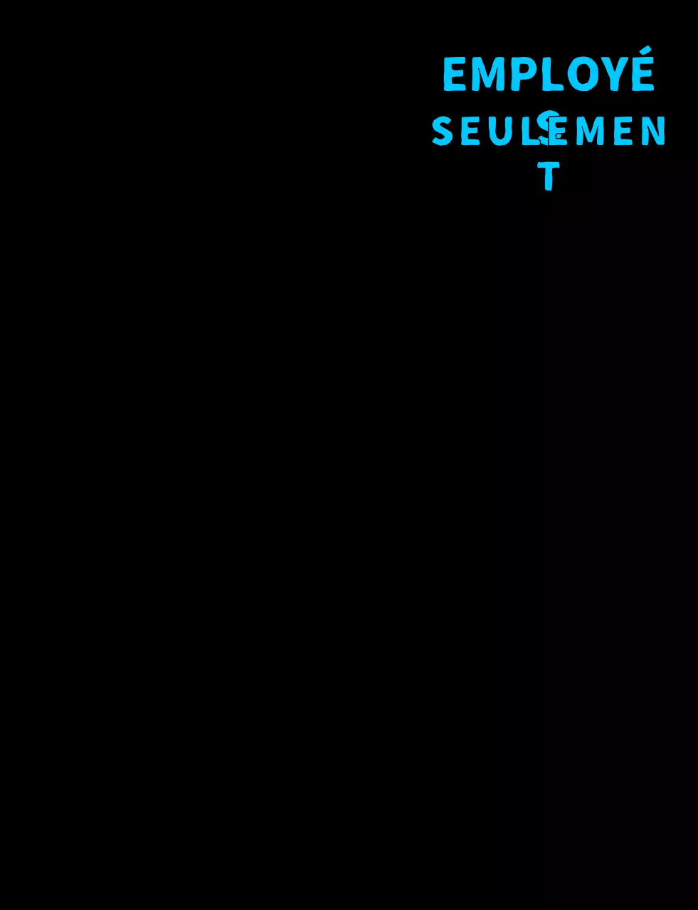 Noir Simple Staff Only