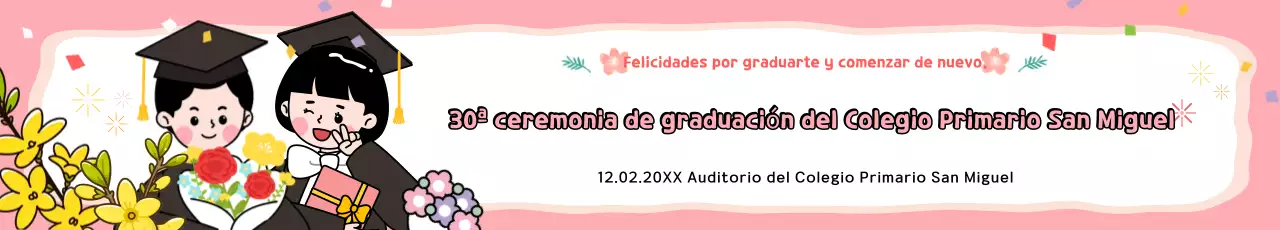 Una fiesta de graduación rosa y acogedora