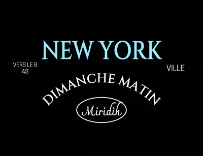 Typographie moderne bleu clair