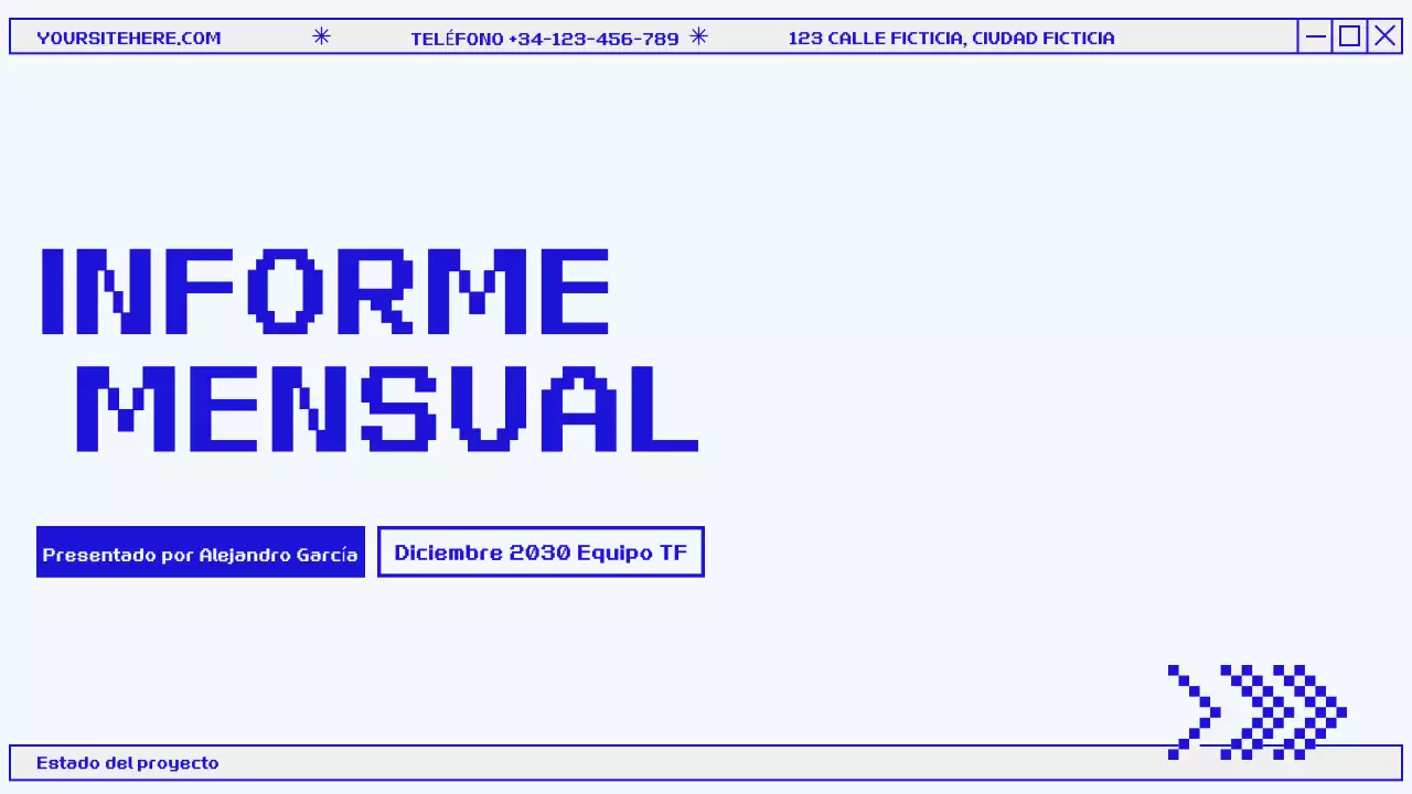 Presentación del Informe Mensual Azul y Gris Moderno