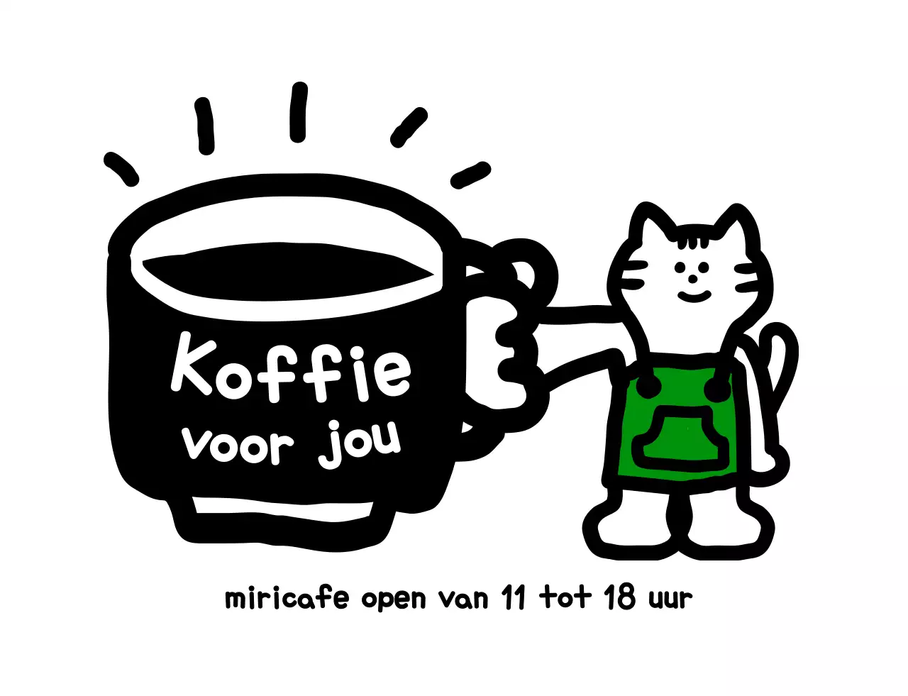 Zwart Eenvoudig Café Advertentie