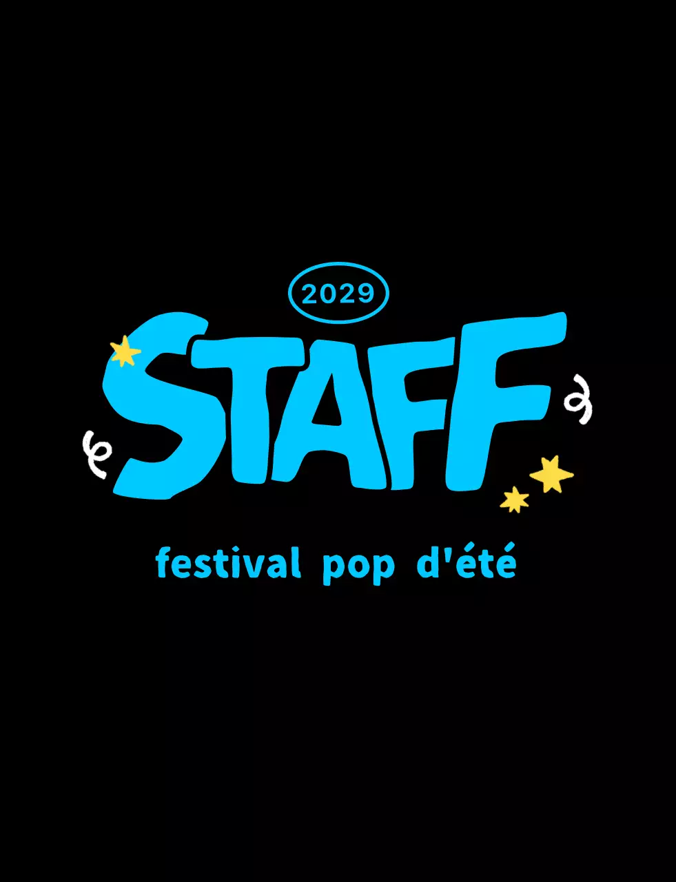 Noir Simple Staff Only