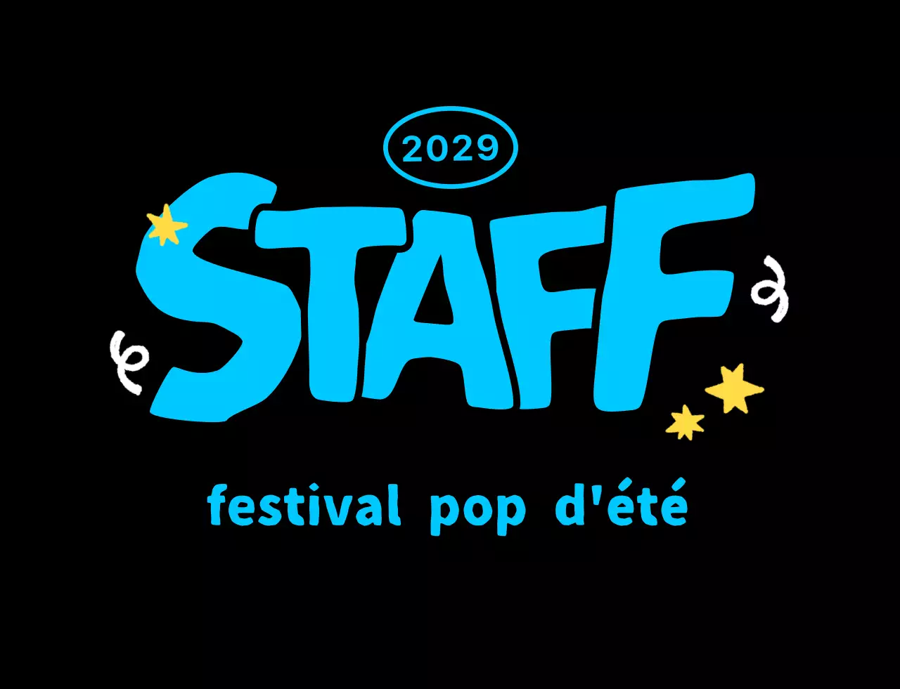 Noir Simple Staff Only