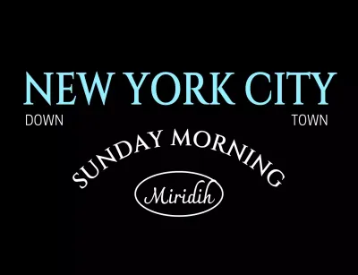 Tipografi modern berwarna biru muda