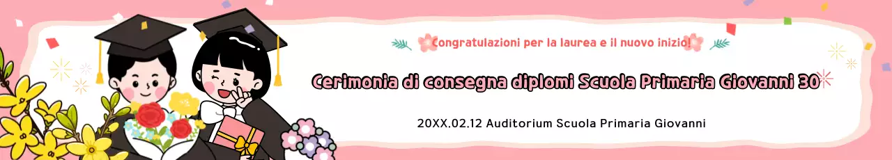 Una festa di laurea rosa e accogliente