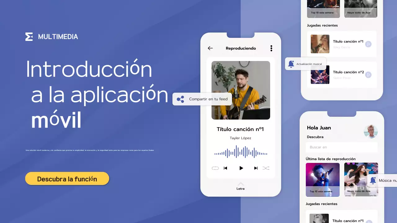 blue modern app introducción