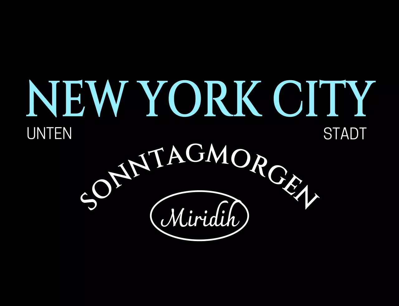 Hellblaue moderne Typografie