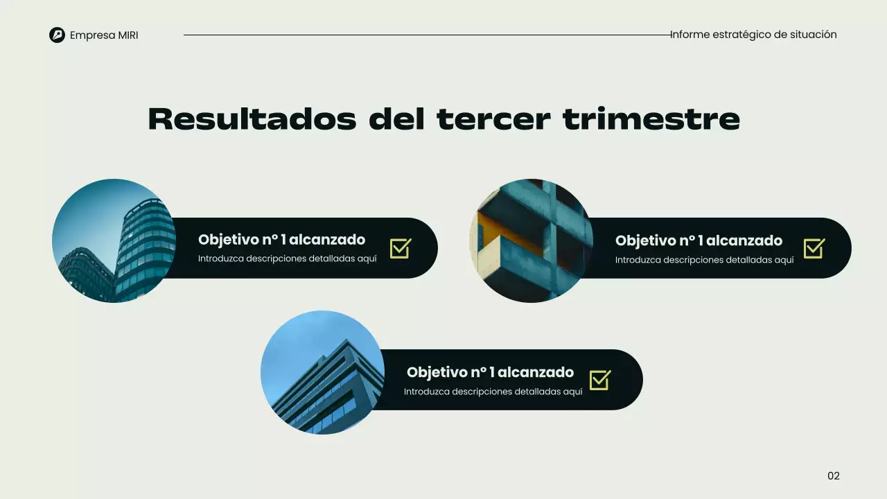 Presentación del Informe Trimestral Moderno