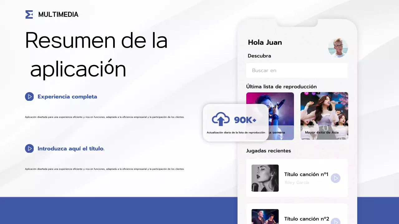 blue modern app introducción