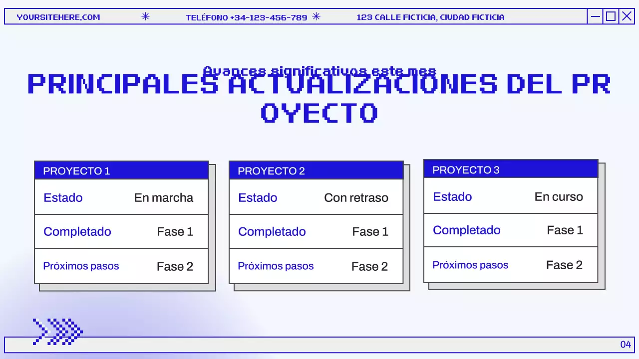 Presentación del Informe Mensual Azul y Gris Moderno