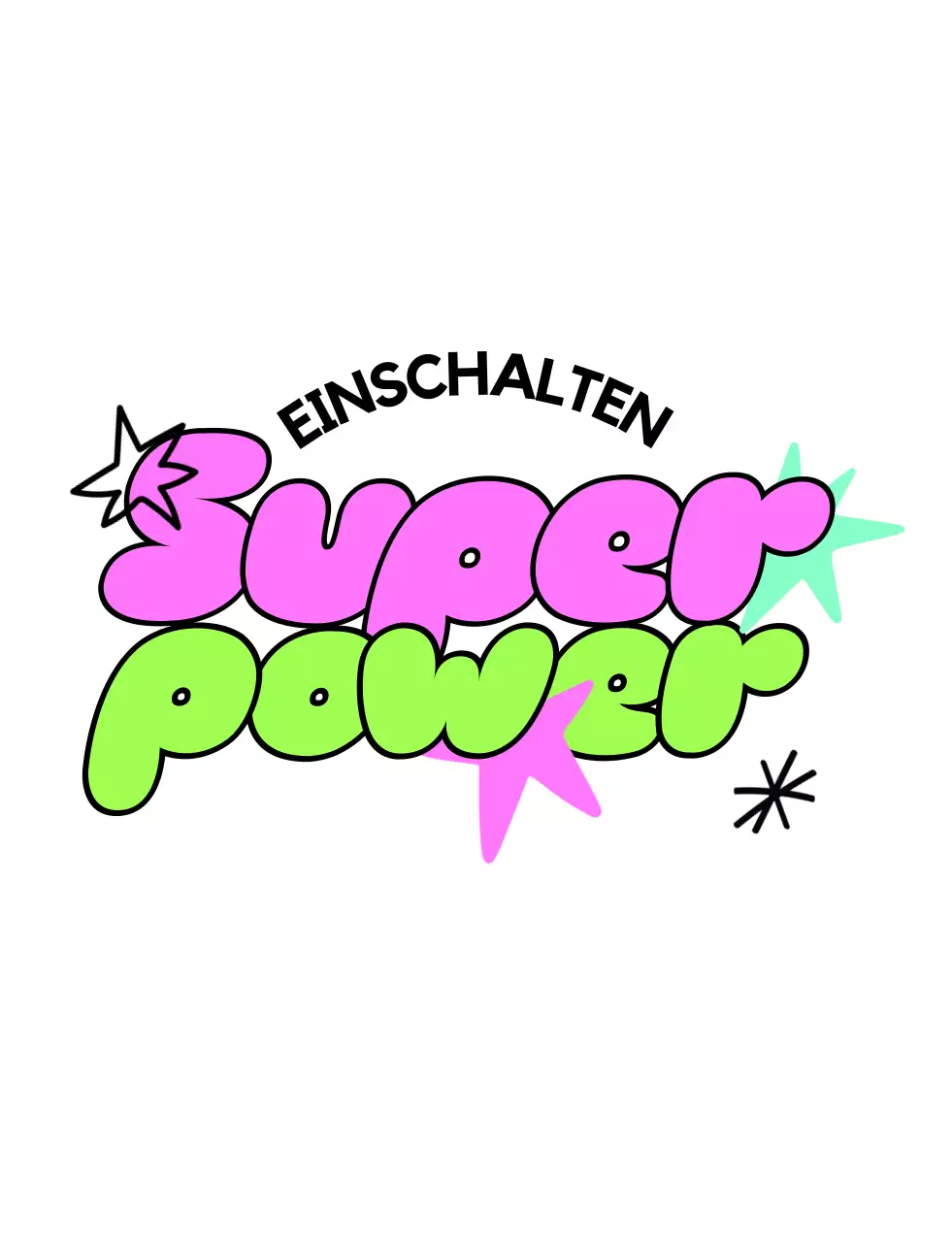 Rosa Kitsch-Cartoon-Poster