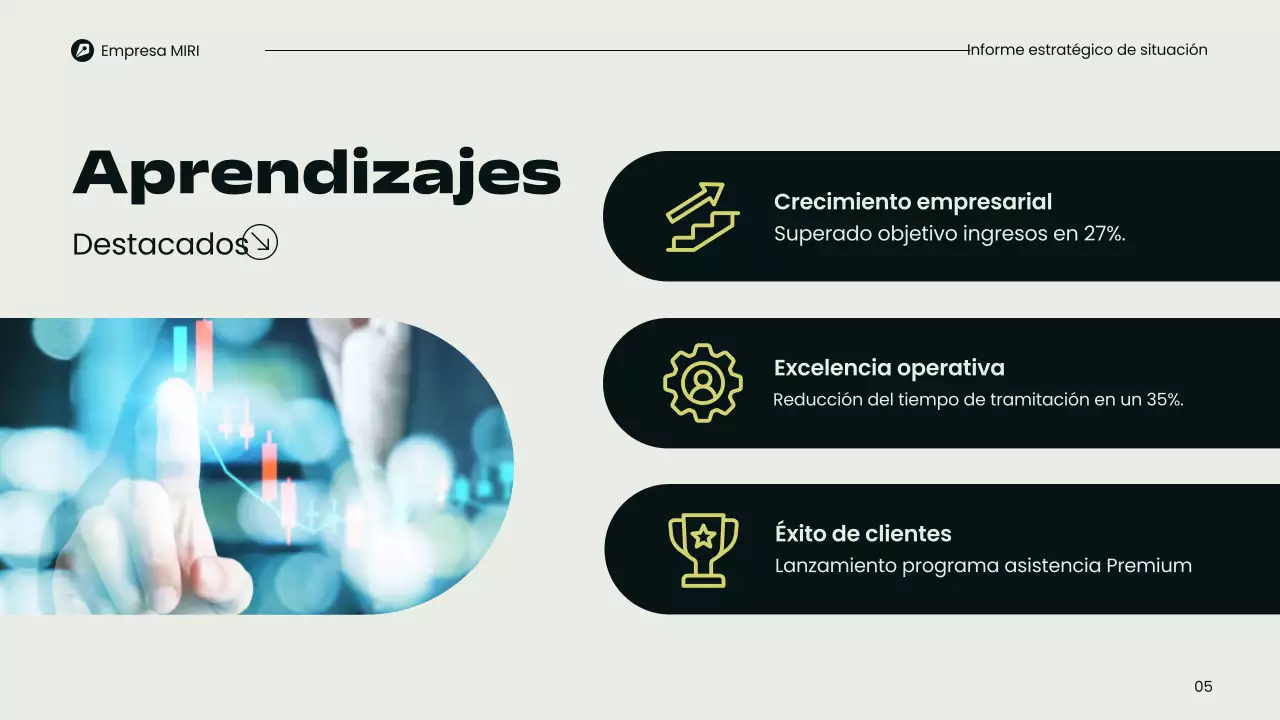 Presentación del Informe Trimestral Moderno