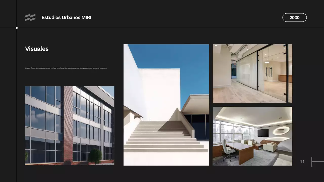 cartera gris de arquitectura moderna