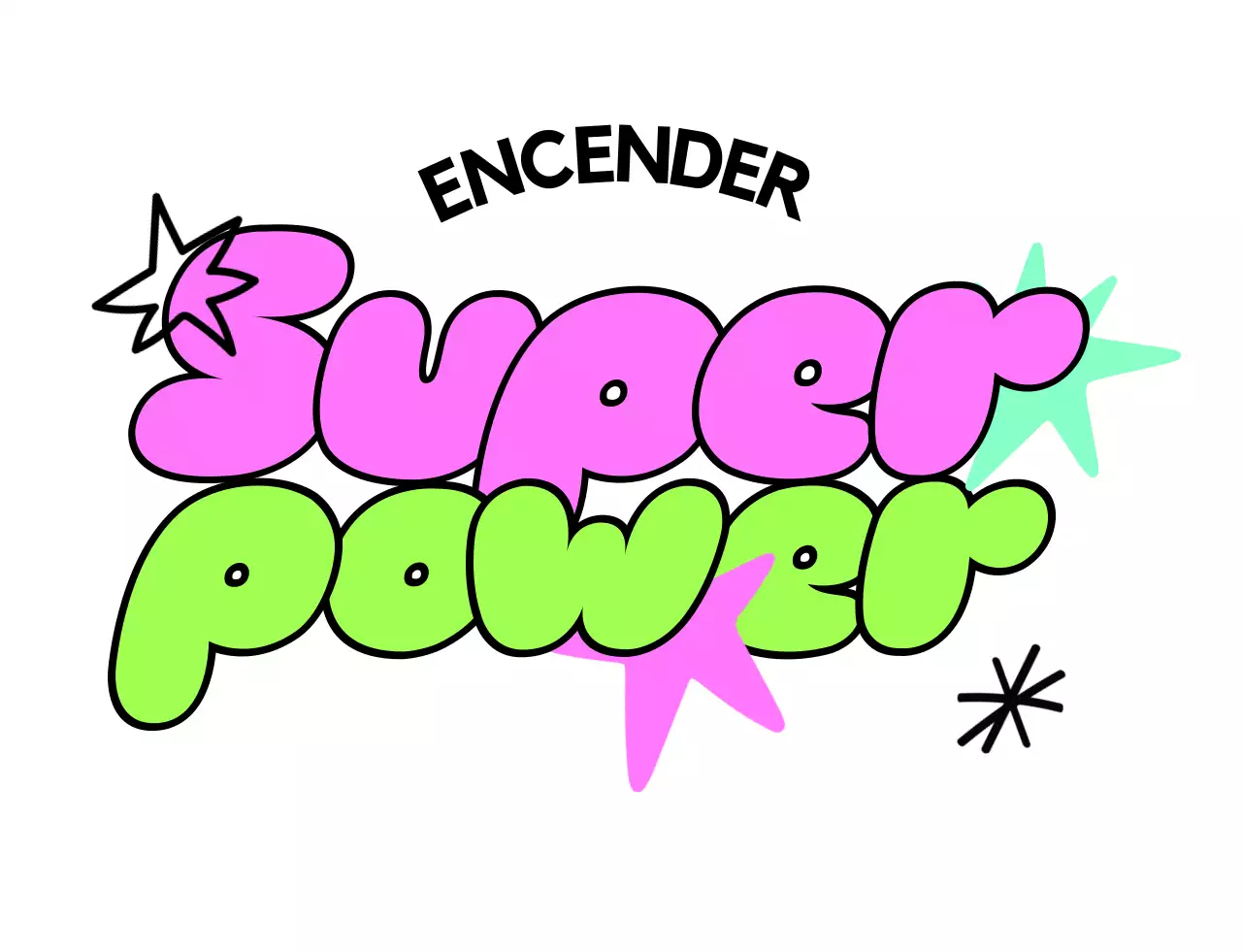 Cartel de dibujos animados kitsch rosa