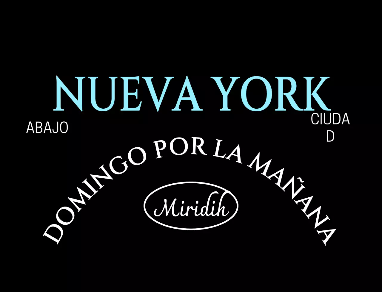 Tipografía moderna en azul claro