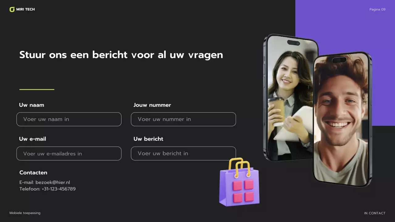 paarse moderne mobiele gids