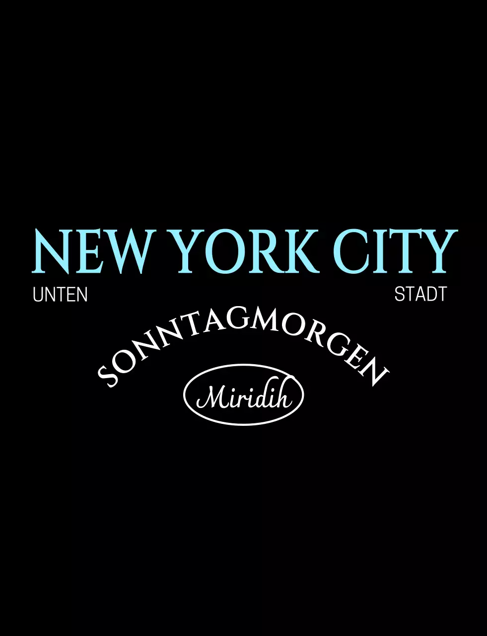 Hellblaue moderne Typografie