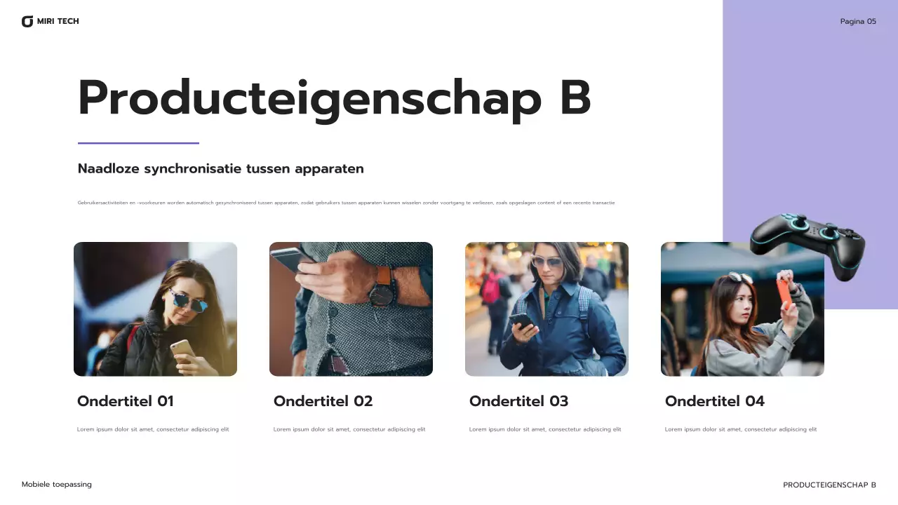 paarse moderne mobiele gids