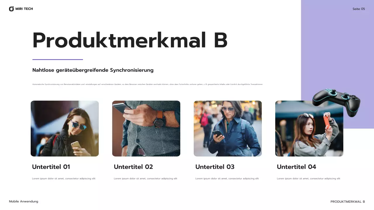 violetter moderner Handyführer