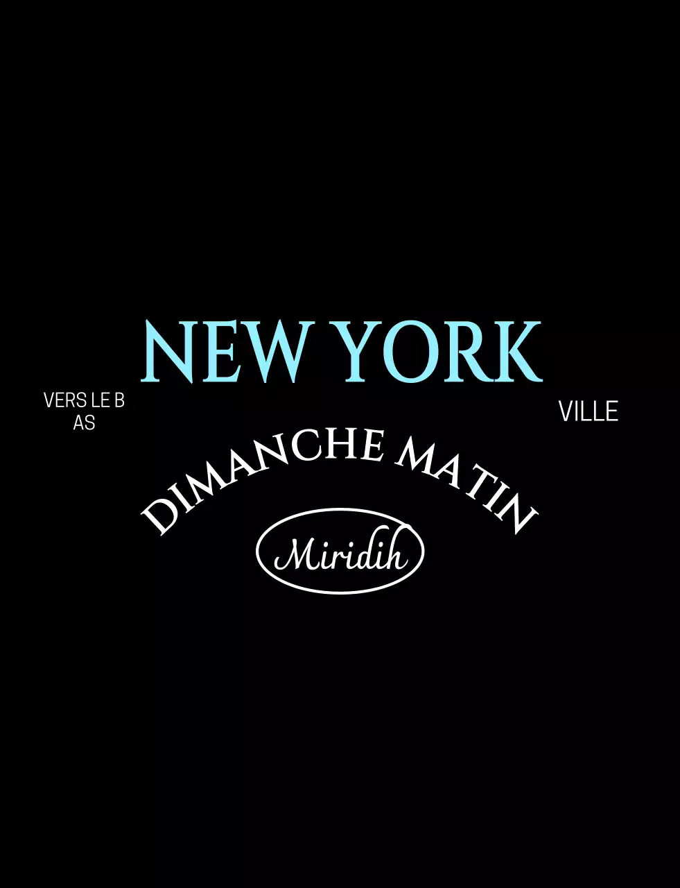 Typographie moderne bleu clair