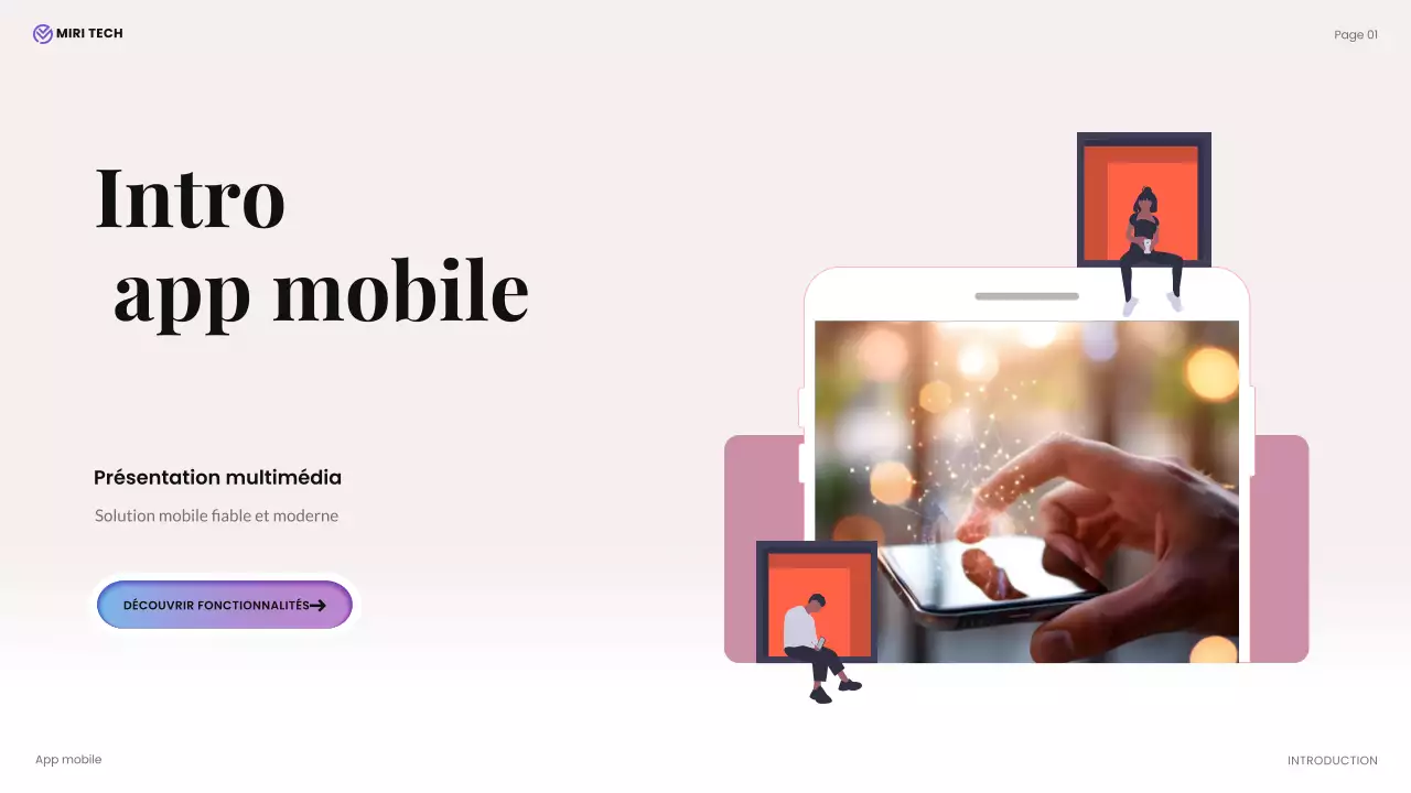 présentation tech moderne beige