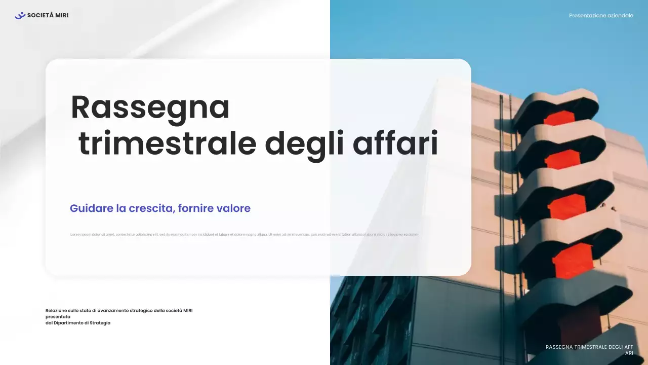 rapporto commerciale moderno bianco