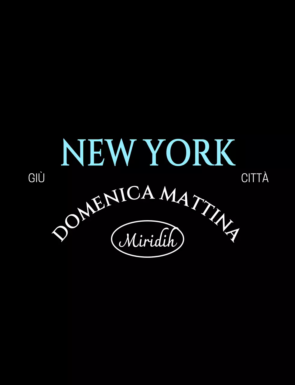 Tipografia moderna blu chiaro