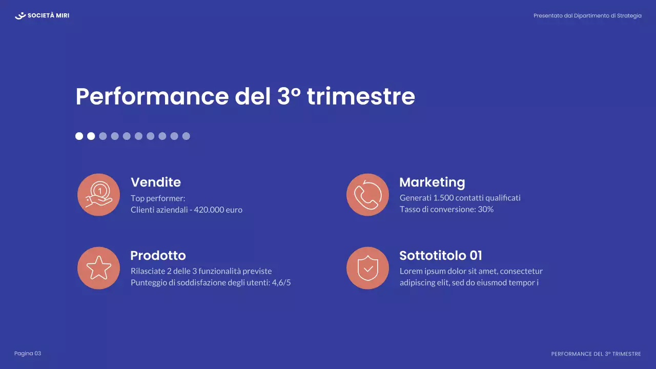 rapporto commerciale moderno bianco