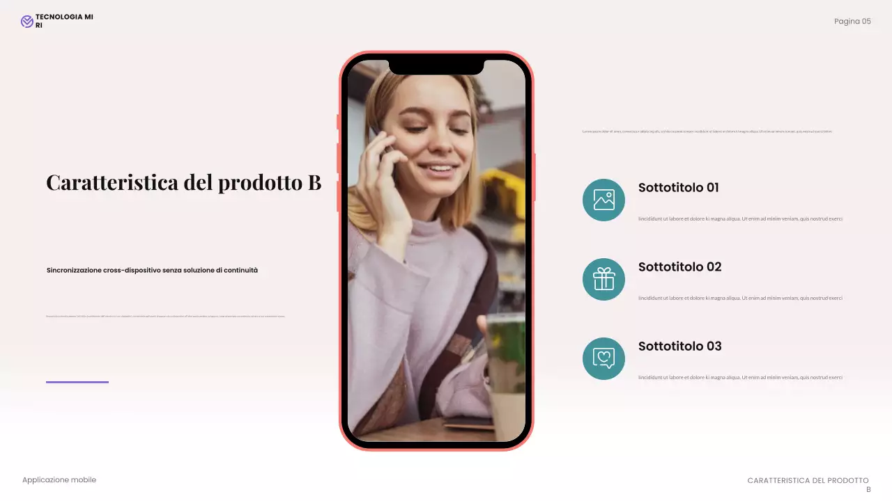 presentazione tecnologica moderna beige