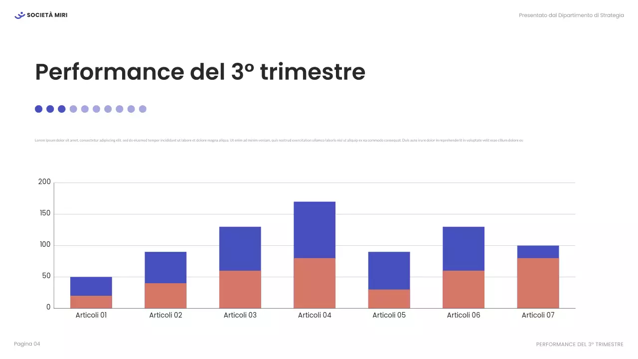 rapporto commerciale moderno bianco