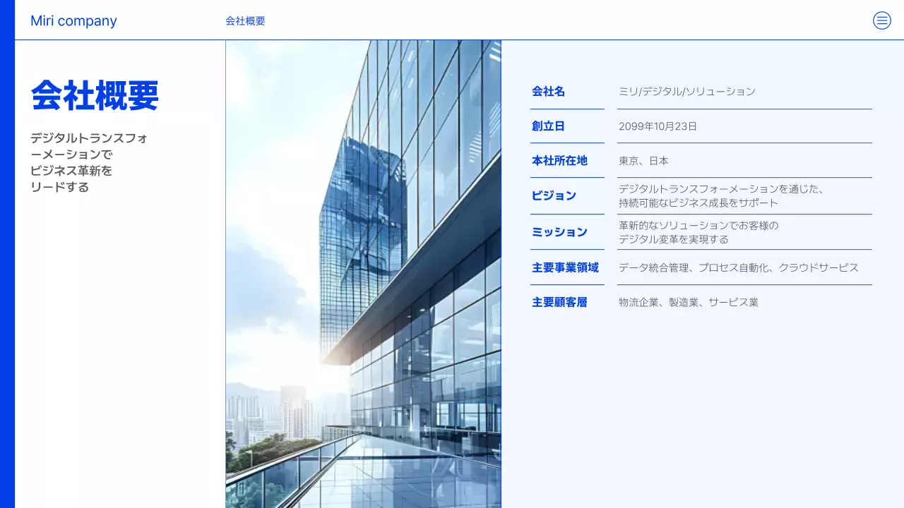 青 モダン デジタル 企画書 プレゼンテーション