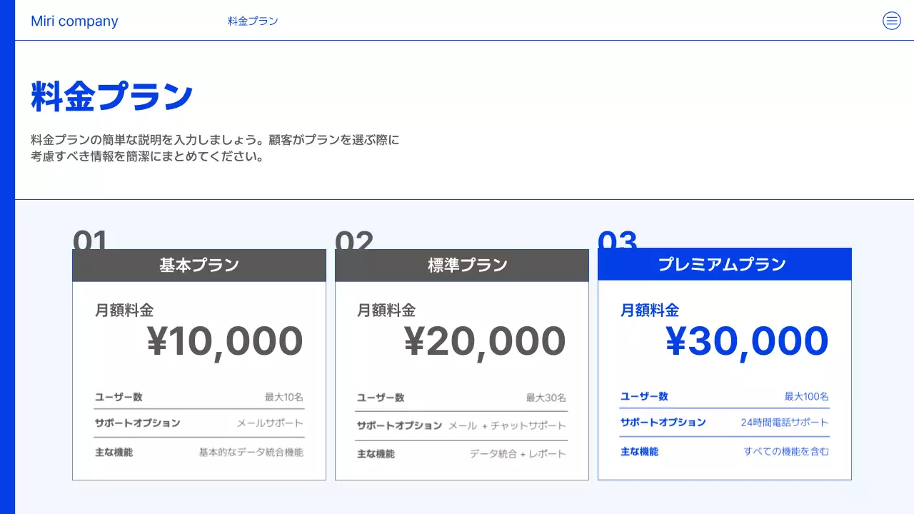 青 モダン デジタル 企画書 プレゼンテーション