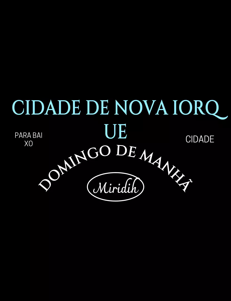 Tipografia moderna em azul claro