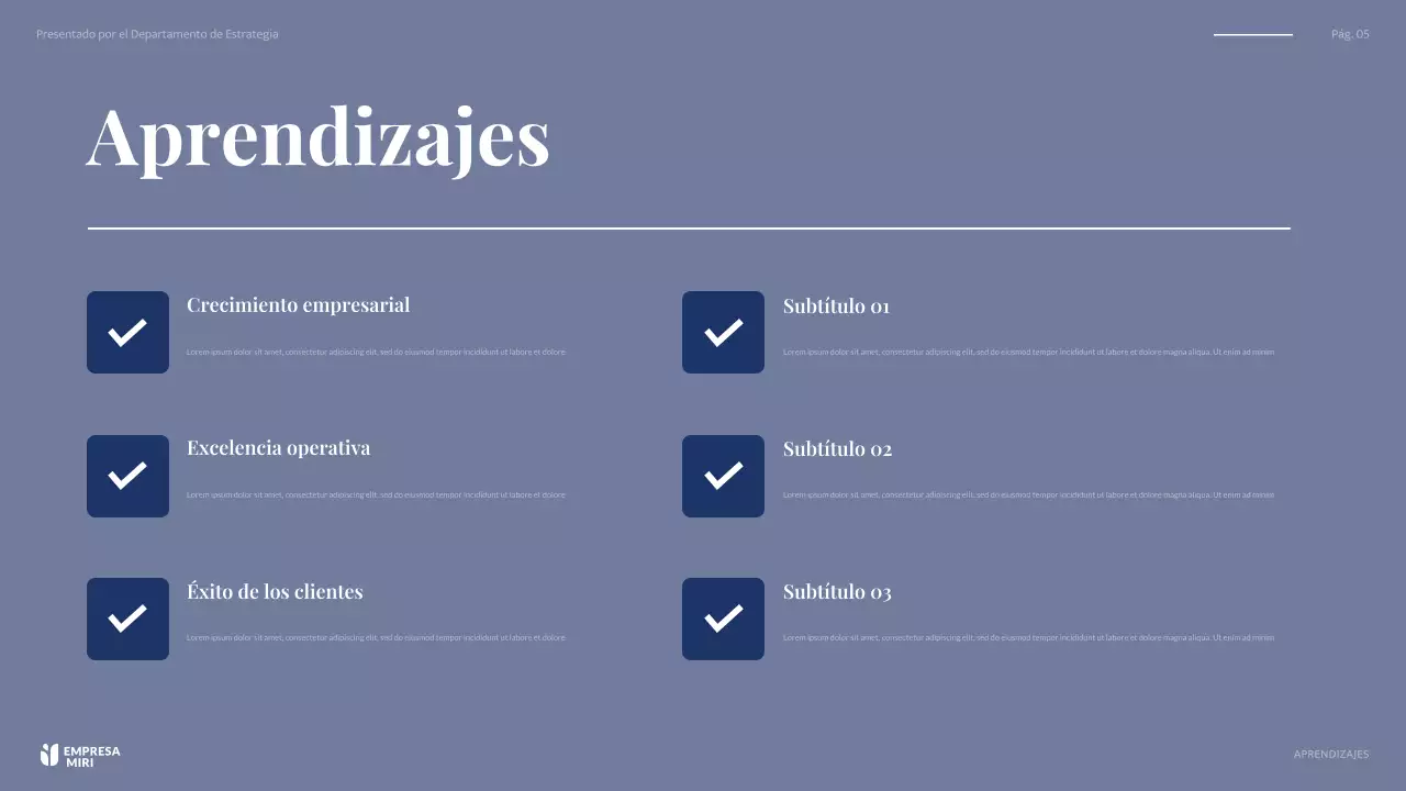 informe de la empresa navy modern