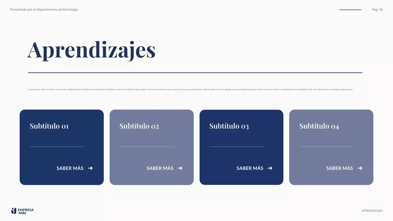 informe de la empresa navy modern