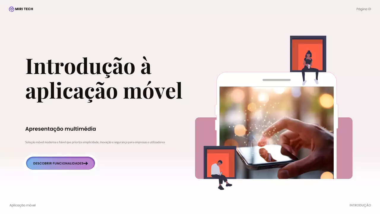 apresentação tecnológica moderna bege
