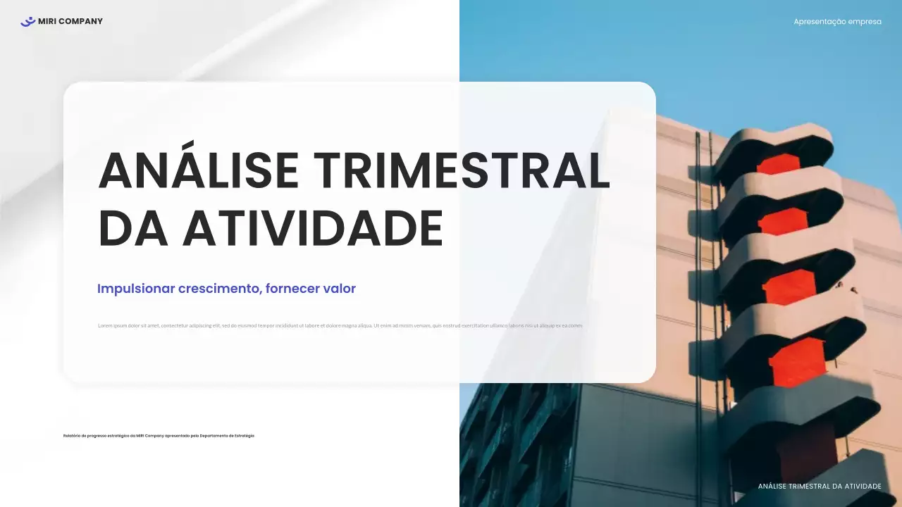 relatório de atividade moderno branco