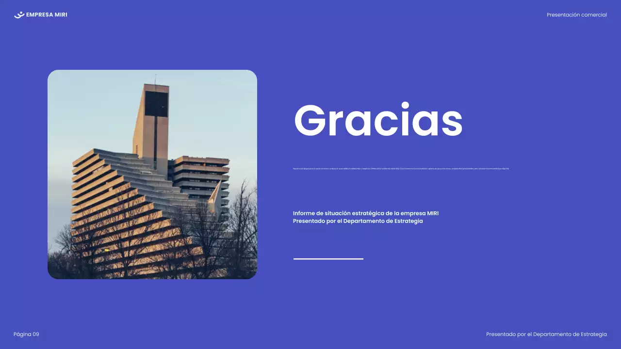 informe blanco de empresa moderna