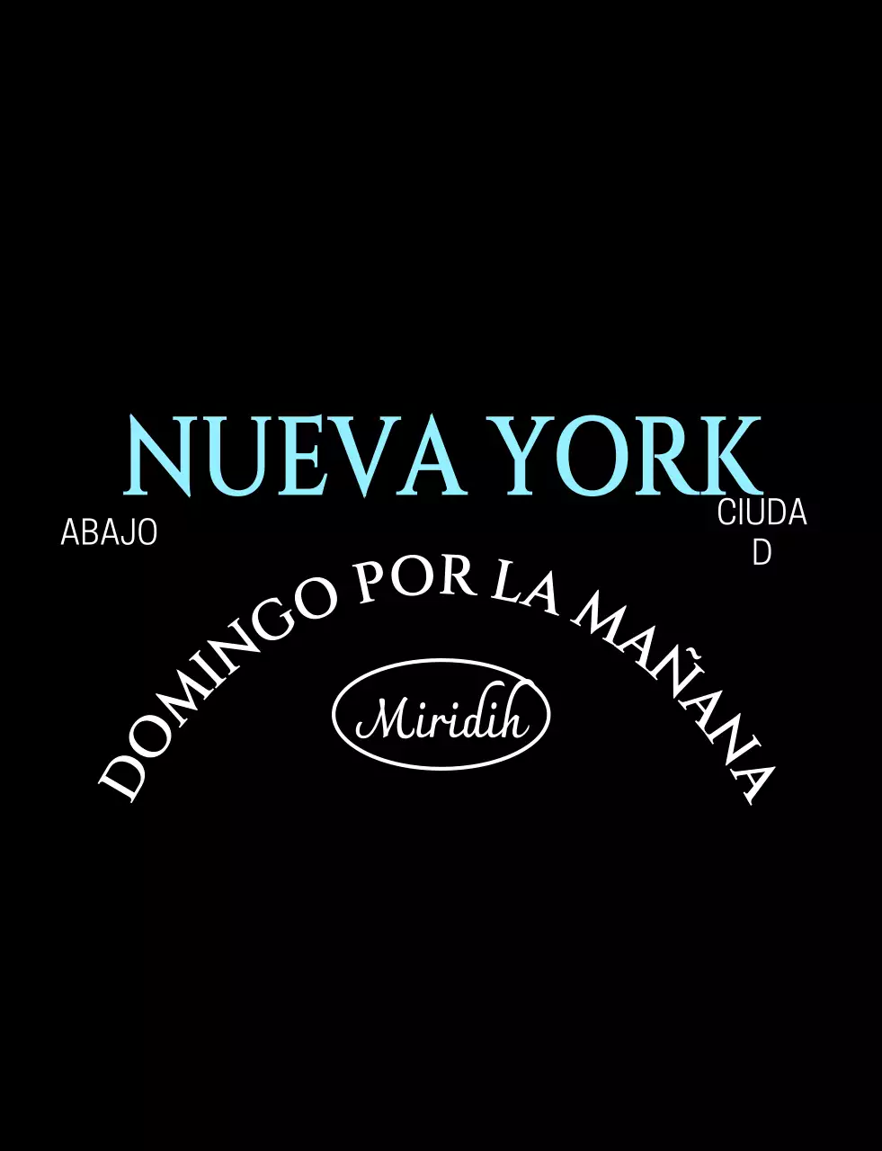 Tipografía moderna en azul claro