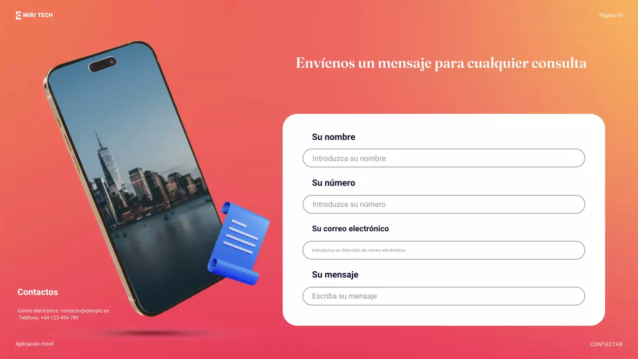 guía del móvil moderno naranja